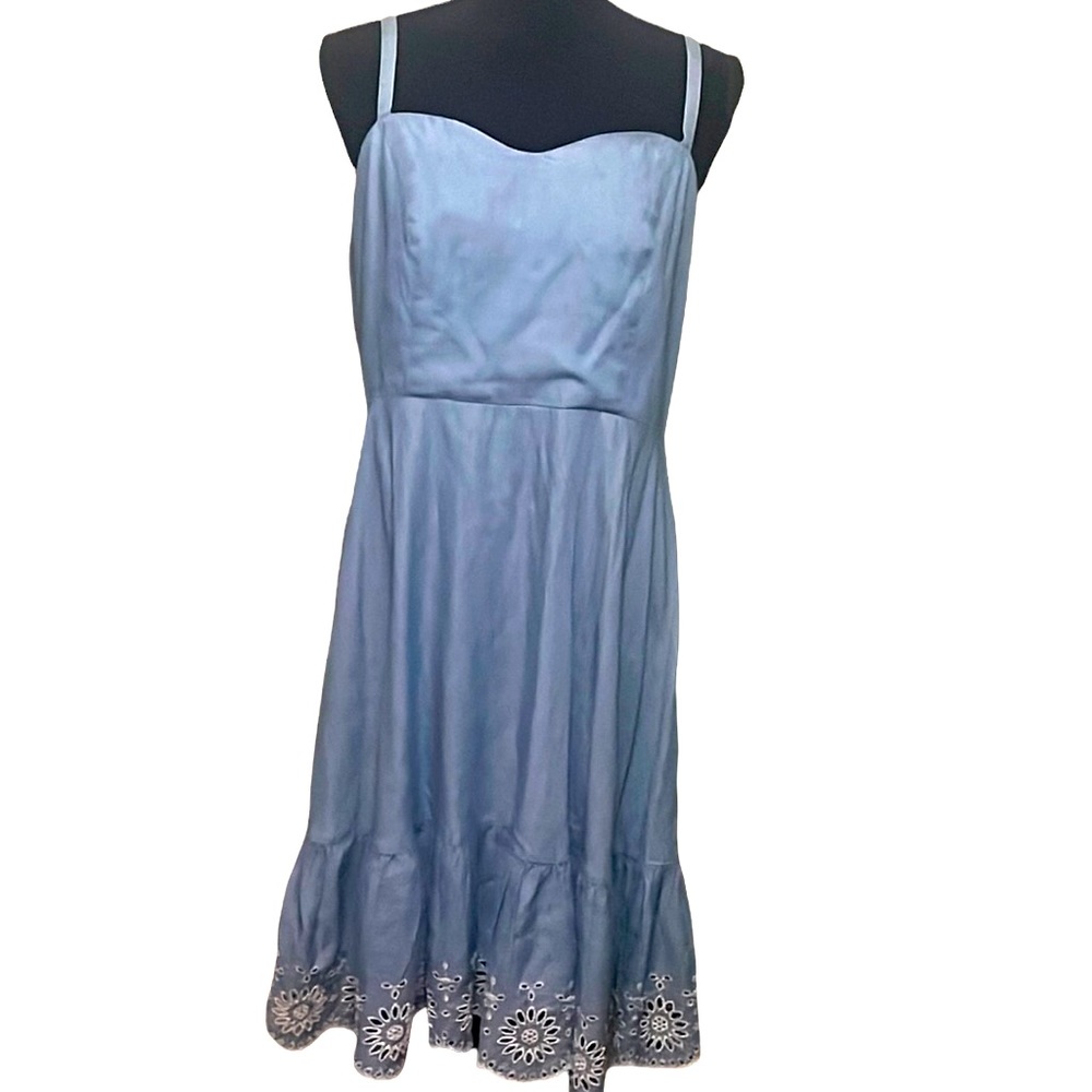 Old Navy Fit & flare Chambray Cami dress - L / Tall embroidered